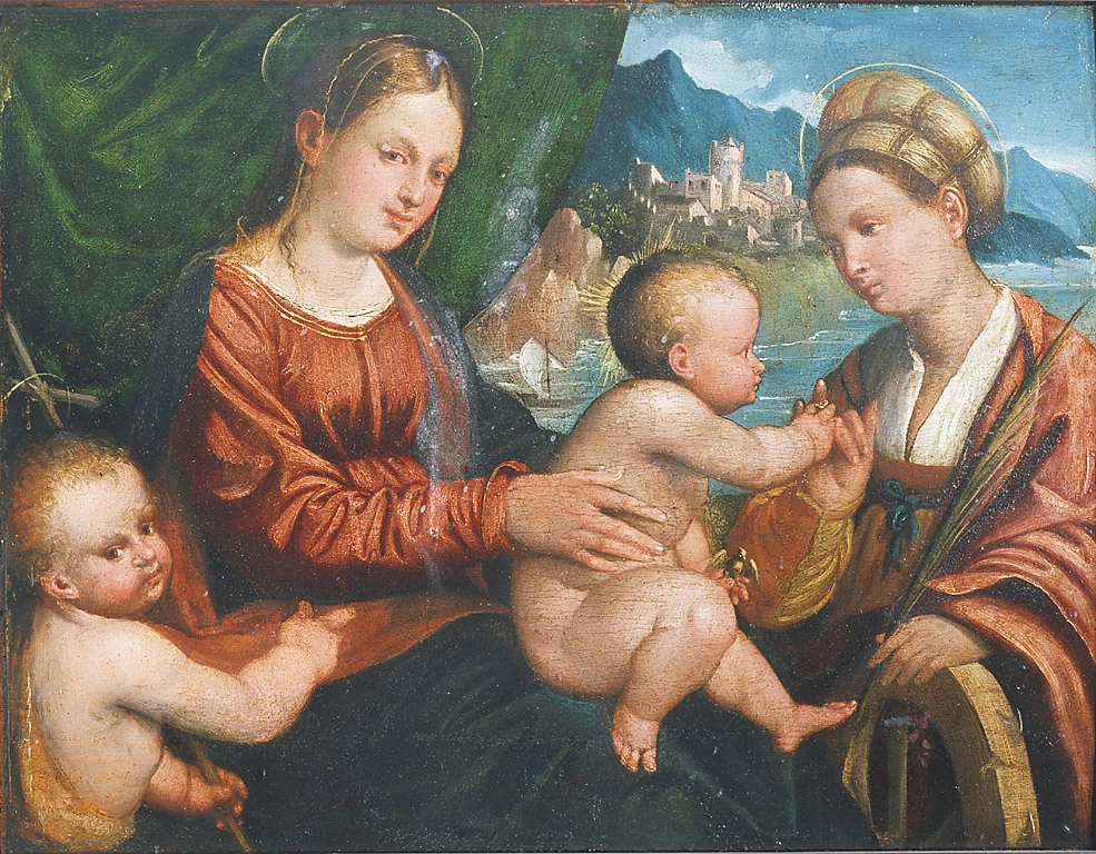 Matrimonio mistico di Santa Caterina con San Giovannino - Pinacoteca Brera, Milano